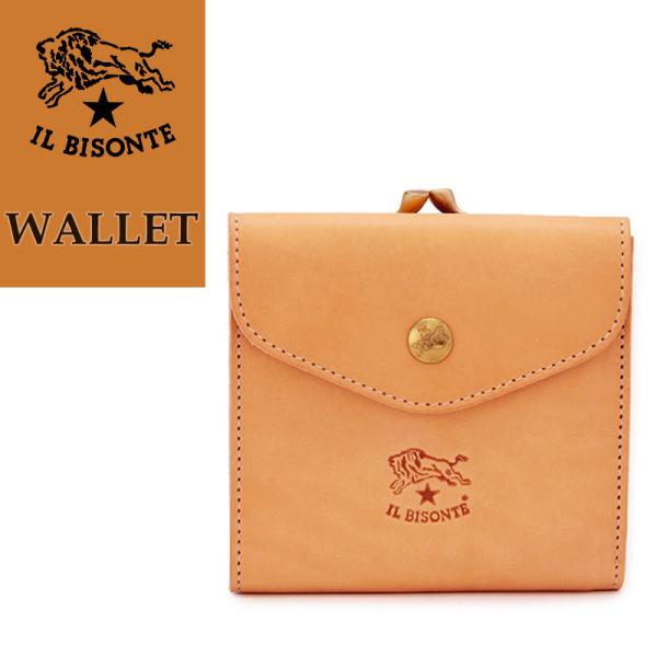 正規取扱店 IL BISONTE イルビゾンテ レザー がま口付き 2つ折りウォレット 二つ折り財布...