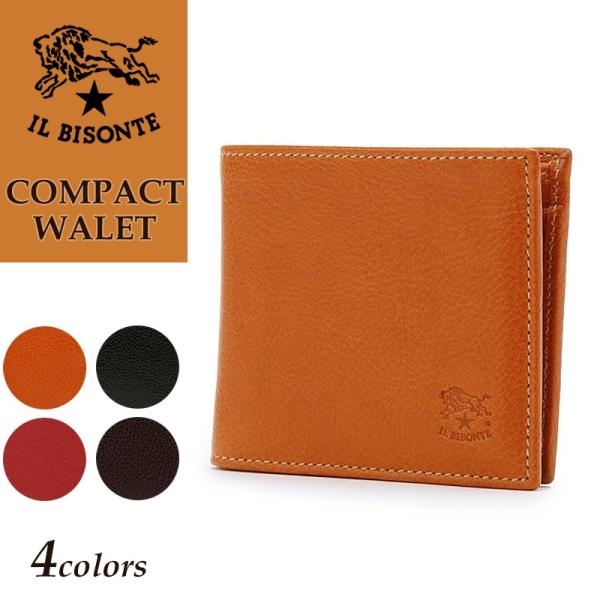 国内正規取扱店 イルビゾンテ IL BISONTE レザーウォレット 二つ折り財布 革 本革 レディ...