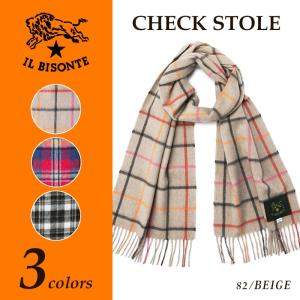 ★新品★イルビゾンテ　スコットランド製　ウール１００％　マフラー　ロゴ　星　紫 IL BISONTE セールSALE10%OFF イルビゾンテ チェック ロゴ