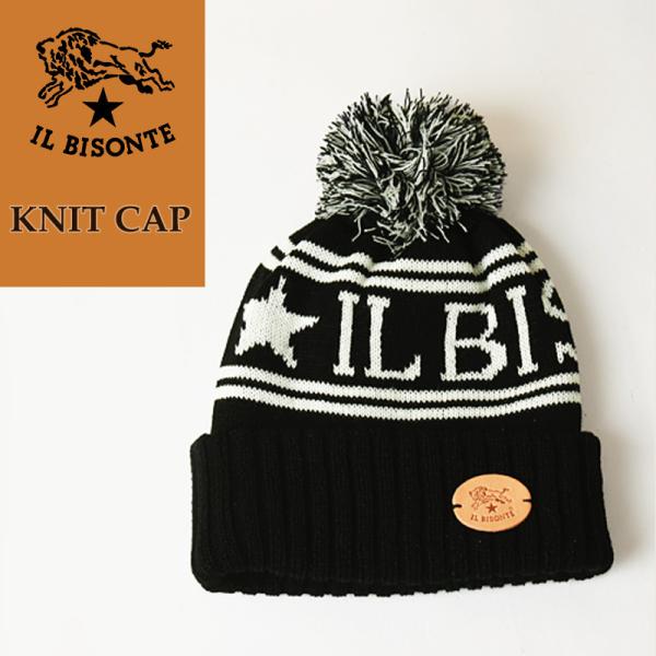 イルビゾンテ IL BISONTE ロゴ ニット帽 ボンボン付き ニットキャップ/ニット帽 5418...