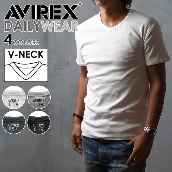 （ポイント5倍・送料無料）AVIREX アビレックス Vネック 半袖 Tシャツ 6143501（61...