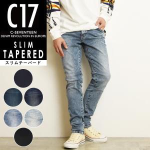 SALE46%OFF C17 メンズ ストレッチ スリムテーパード デニムパンツ ジーンズ C-SEVENTEEN シーセブンティーン CX032