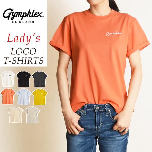 セール10%OFF Gymphlex ジムフレックス 折り返し袖 刺繍 ロゴ 半袖 Tシャツ メンズ...