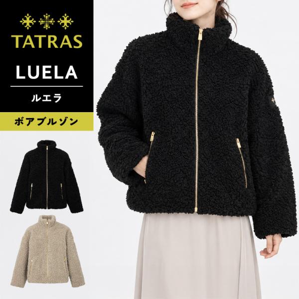 タトラス TATRAS LUELA ルエラ レディース ボアブルゾン スタンドカラー ゴールドジップ...
