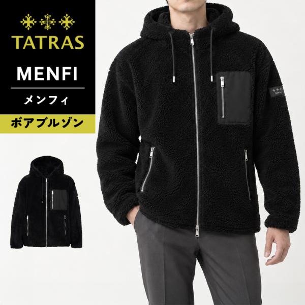 タトラス TATRAS MENFI メンフィ メンズ ボアブルゾン フーデッドジャケット フリース調...