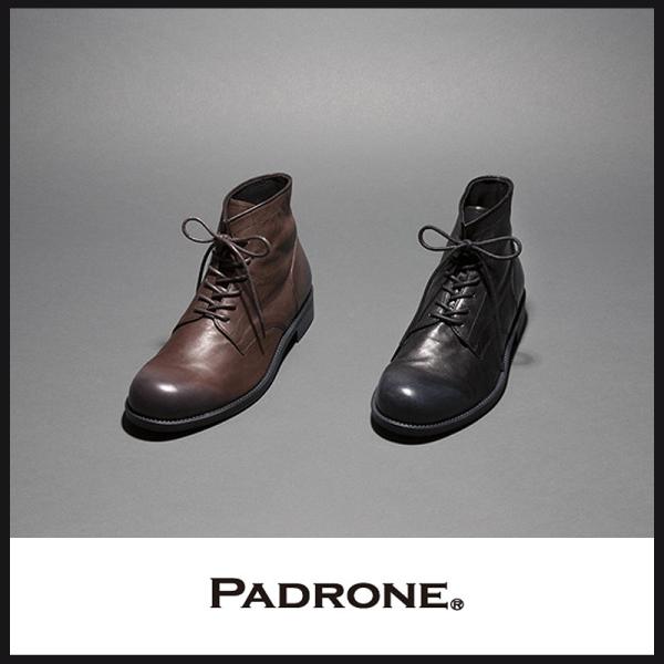 サイズ交換初回片道送料無料 PADRONE パドローネ レースアップ ブーツ ROMANO（ロマノ）...