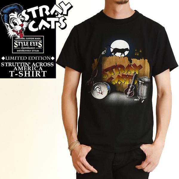 Stray Cats x Style Eye ストレイキャッツ× スタイルアイズ ロック Tシャツ ...
