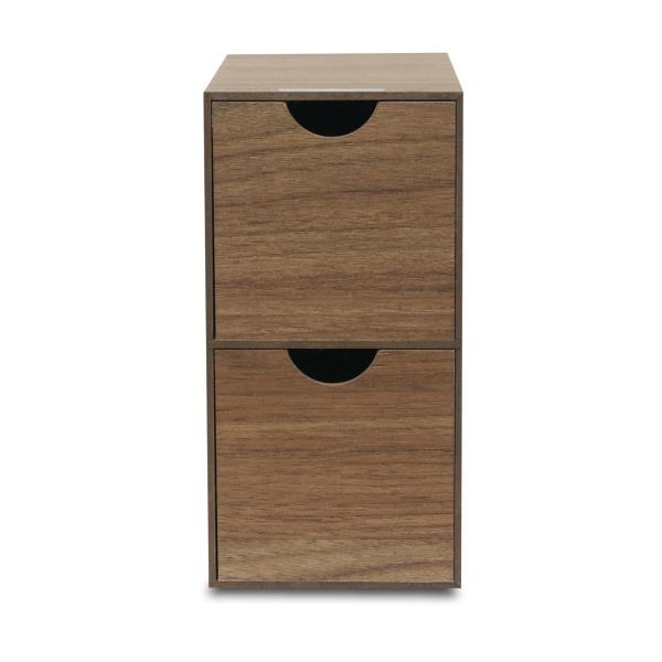 TATSU-CRAFT（タツクラフト） Bosk バスク 収納ボックス S 2段 BW ブラウン 収...