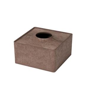 サッと取れる ティッシュケース ティッシュボックス ティッシュカバー おしゃれ サステナブル 杉皮 入り ブラウン ハーフ スクエア トライタン 国