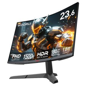 KOORUI ゲーミングモニター 湾曲 モニター 24インチ 180Hz 1ms ディスプレイ PCモニター フルHD 1500R Adpitiveの買取情報