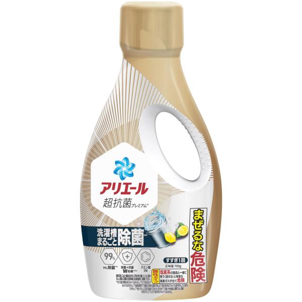 アリエール 洗濯洗剤 液体 超抗菌プレミアム 洗濯槽まるごと除菌 スッキリひかえめな香り 本体 70...