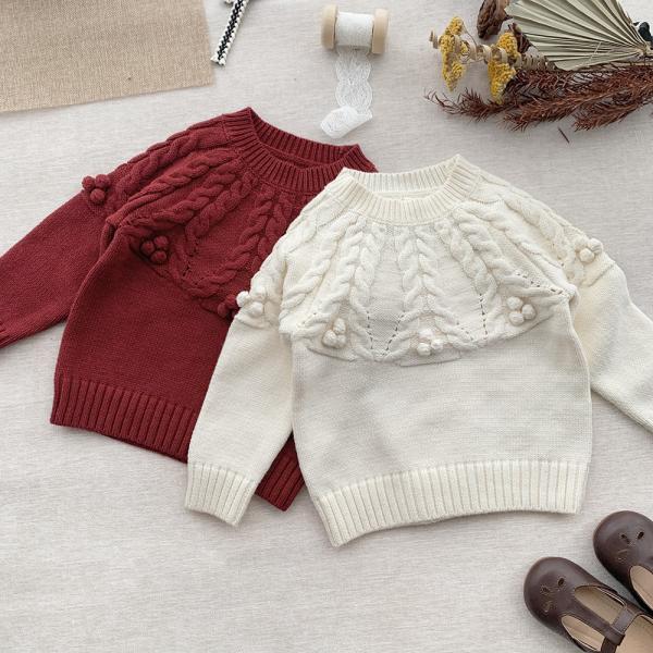 ニット トップス クリスマスセーター ツイストセーター   秋 秋冬 冬 女の子  ベビー 赤ちゃん...