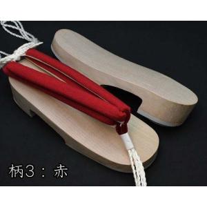 スポンジ底の現代風下駄・相右近・白木に会津木綿花緒の詳細画像3