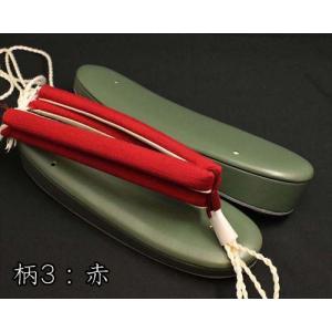カジュアル草履・艶消し草履・緑に会津木綿花緒の詳細画像3