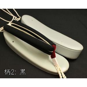 カジュアル草履・艶消し草履・薄グレーに会津木綿花緒の詳細画像2