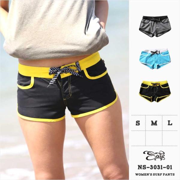 サーフパンツ レディース 水着 ショートパンツ ボードショーツ ns-3031-01