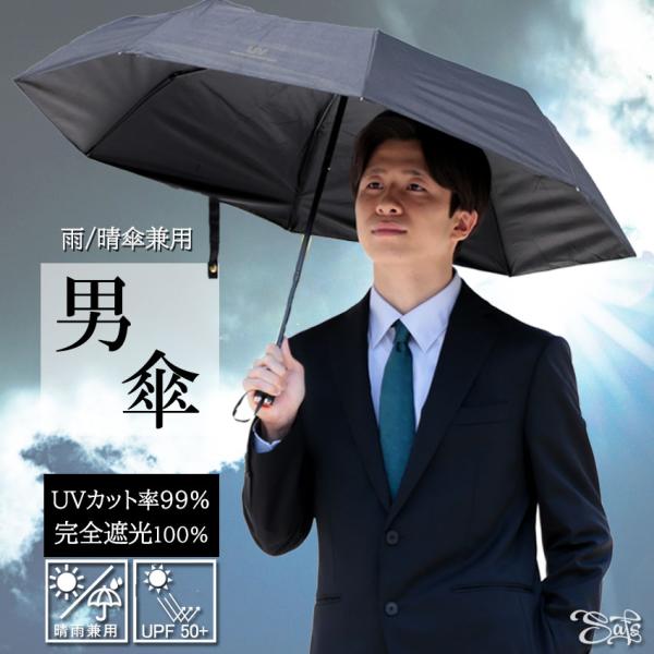 傘 日傘 折りたたみ傘 晴雨兼用 メンズ UVカット ns-6015