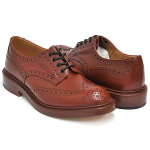 Tricker's DERBY BROGUES BOURTON 5633 【トリッカーズ ダービーブローグス バートン】 MARRON ANTIQUE FITTING:5 (Eワイズ相当)｜gettry