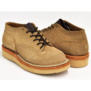 NICKS BOOTS OXFORD LACE TO TOE 3inch 【ニックスブーツ オックスフォード レーストゥトゥ 3インチ】 TAN TETON ROUGH OUT #2021 VIBRAM SOLE (SAND) (WIDTH:E)｜gettry