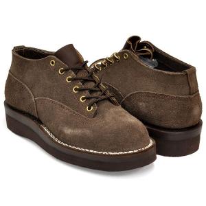 NICKS BOOTS OXFORD LACE TO TOE 3inch 【オックスフォード レーストゥトゥ 3インチ】 WALNUT ROUGH OUT #2021 VIBRAM SOLE (BROWN) (WIDTH:E)｜gettry