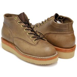 NICKS BOOTS OXFORD LACE TO TOE 4inch 【オックスフォード レーストゥトゥ 4インチ 】 NATURAL CHROME EXCEL LEATHER #2021 VIBRAM SOLE (SAND) (WIDTH:E)｜gettry
