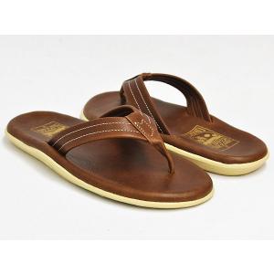 ISLAND SLIPPER LEATHER THONG SANDAL 〔アイランド スリッパ レザー トング サンダル〕 BUFF｜gettry