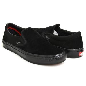 VANS SKATE SLIP-ON 【バンズ スケート スリッポン】 【スケートボード SKATEBOARDING SB プロ PRO】 BLACK / BLACK｜gettry