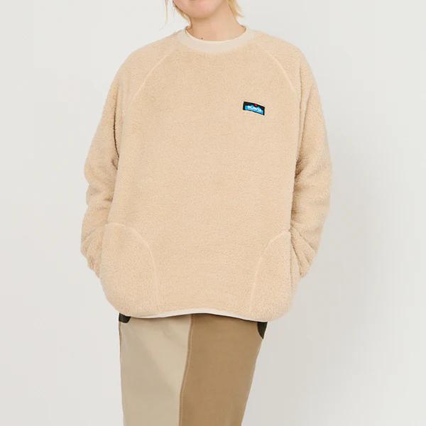 KAVU カブー メンズ シャギークルー フリース ボアスウェット ジャパンフィット Natural
