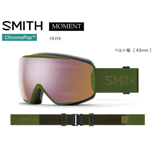 SMITH スミス アジアンフィット 【MOMENT OLIVE  】 スノーボード スキー ゴーグ...