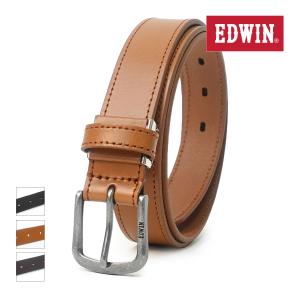 エドウイン EDWIN ベルト 0111175 スプリットレザー ステッチ メンズ レディース カジュアル ビジネス ブラック ブラウン ダークブラウン