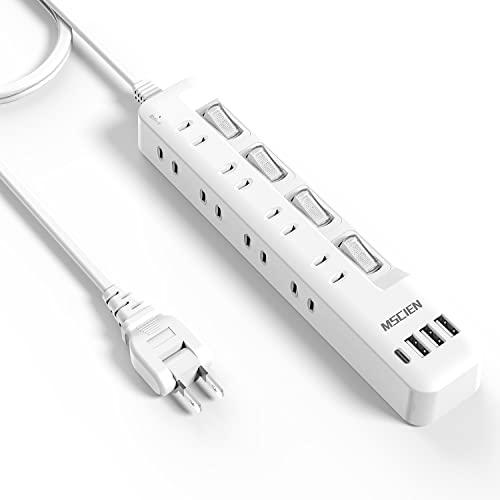 Mscien 電源タップ usb付き 8個AC口 1個usb-c 3個usb-a 延長コード 5m ...