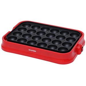 アイリスオーヤマ たこ焼き器 24穴 着脱式 レッド PTY-24-R｜ggf1-store