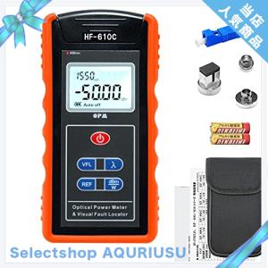 Hi-FIELD 光パワーメーター HF-610C 光ファイバーチェッカー 一体型 自己校正機能付 全8点セット 日本語説明書 & 日本製電池付 FC/ST/SC