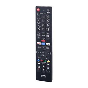 エルパ(ELPA) テレビリモコン 東芝用 (RC-TV019TO) テレビ リモコン 汎用/設定不要 ブラック｜ggf1-store