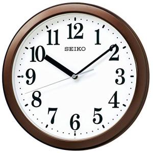 セイコークロック(Seiko Clock) セイコー クロック 掛け時計 電波 アナログ コンパクトサイズ 茶メタリック 直径28.0x4.6cm BC416B｜ggf1-store