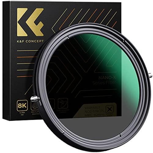 K&amp;F Concept 49mm 可変NDフィルターND2-ND32*CPLフィルター 1枚2役レン...