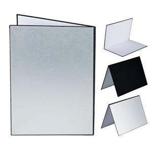 TARION レフ板 反射板 1枚3色 銀、白、黒 照明道具 レフ板 自立 A3サイズ 補光/吸光/輪郭強調 折り畳み可 コンパクトブツ撮り用｜ggf1-store