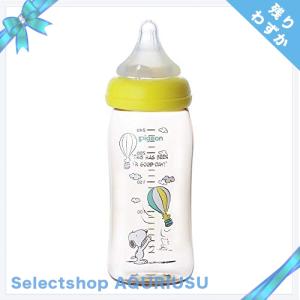 ピジョン 母乳実感 哺乳びん Snoopy&Woodstock スヌーピー&ウッドストック スヌーピー 240ml 3か月* PPSU製