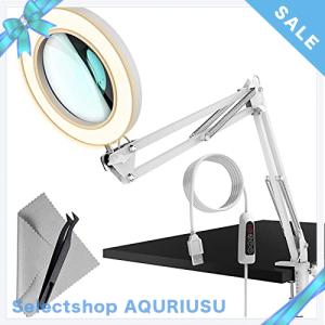 拡大鏡 スタンド ライト付き スタンド型ルーペ 卓上ライト