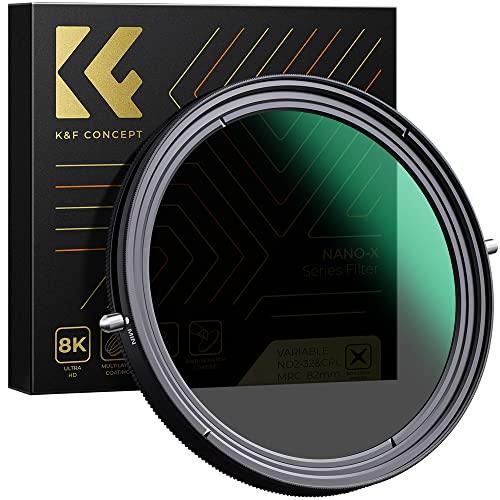 K&amp;F Concept 72mm 可変NDフィルターND2-ND32*CPLフィルター 1枚2役レン...