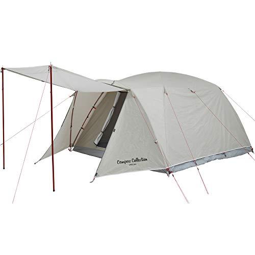 [キャンパーズコレクション 山善] テント キャンプ アウトドア 4人用 広くて快適 タープ機能を装...