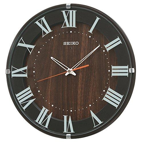 セイコークロック(Seiko Clock) 掛け時計 ナチュラル 電波 アナログ 濃茶 直径320x...