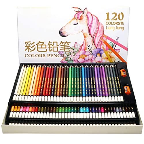 120色鉛筆セット、ソフトコア、アート着色絵画鉛筆、大人、初心者、子供向けの色塗りの本、プロの芸術ス...