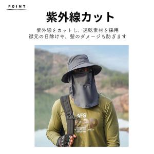 帽子 農作業用日よけ帽子 アウトドア UVカッ...の詳細画像3