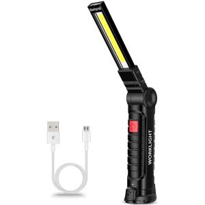 ワークライト led 充電式 5段階点灯・360°調整・USB充電・磁石 ンパクトでアウトドアや非常...