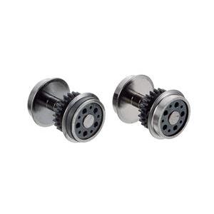 機関車用動輪 φ7.6mm・ボックス輪心付・ギア付・黒 PW-051 Nゲージ