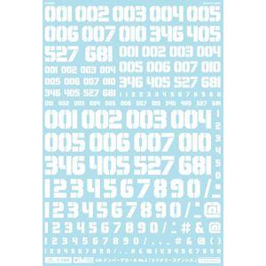 1/100 GMナンバーデカールNo.3「ミリタリーステンシル」ホワイト GM-026