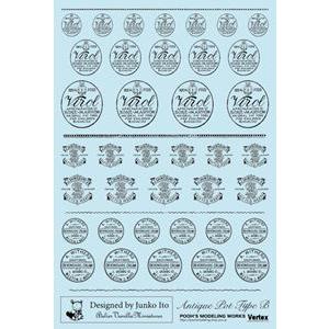 DAV-01BK Vertex アンティークポットTypeB ブラック 45171 デカール