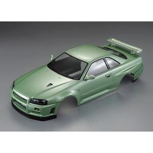 1/10 日産スカイラインGT-R BNR34 シャンパングリーン 塗装済みボディ
