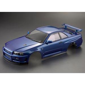1/10 日産スカイラインGT-R BNR34 メタリックブルー 塗装済みボディ 48716 RCパ...